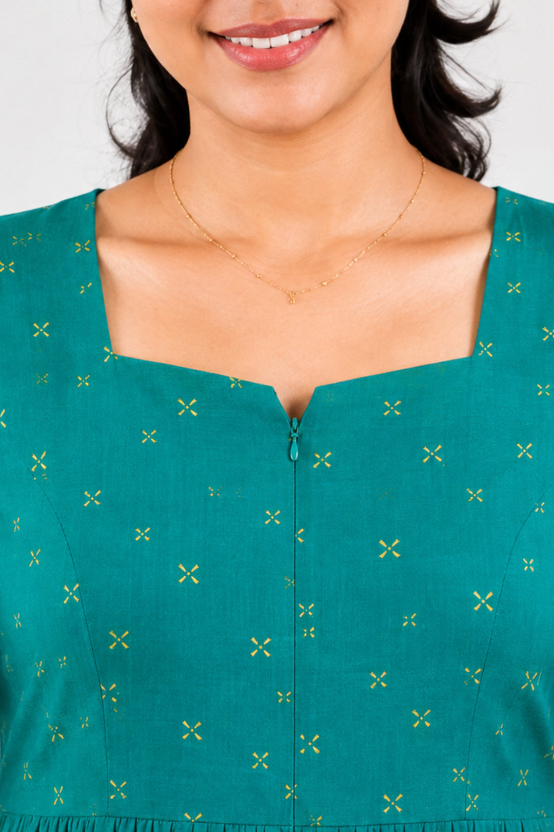 Turquoise Butti Feeding Dress