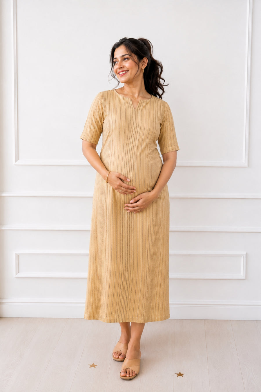 Aira Striped Feeding Dress