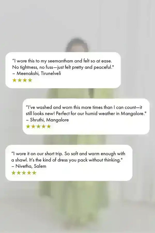 Customer reviews and testimonials featuring five-star ratings praising Bohemian Breeze feeding dress comfort and quality