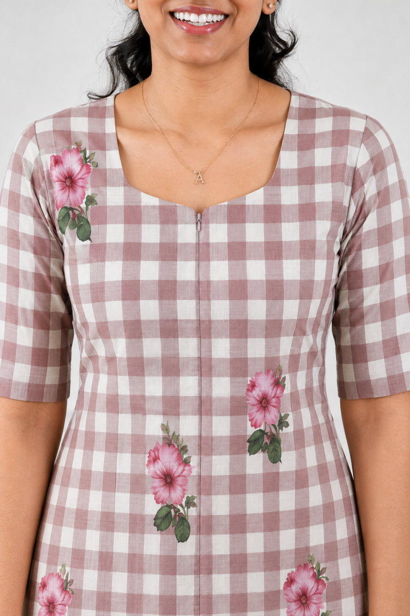 Elora Gingham Feeding Dress