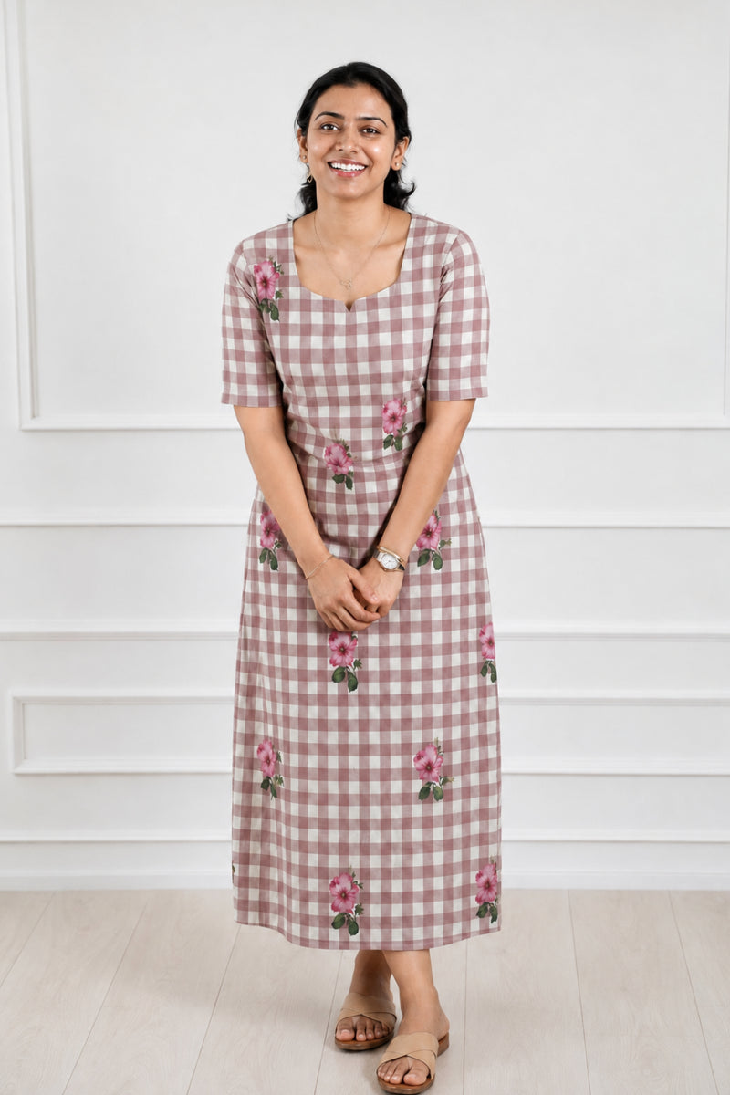Elora Gingham Feeding Dress