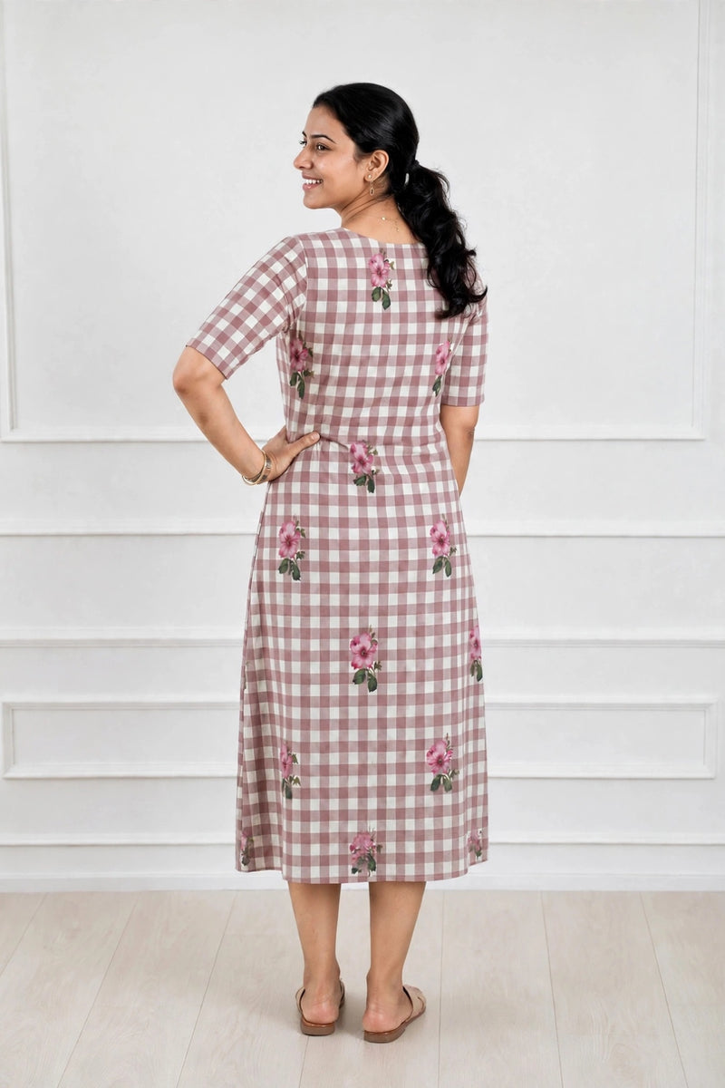 Elora Gingham Feeding Dress
