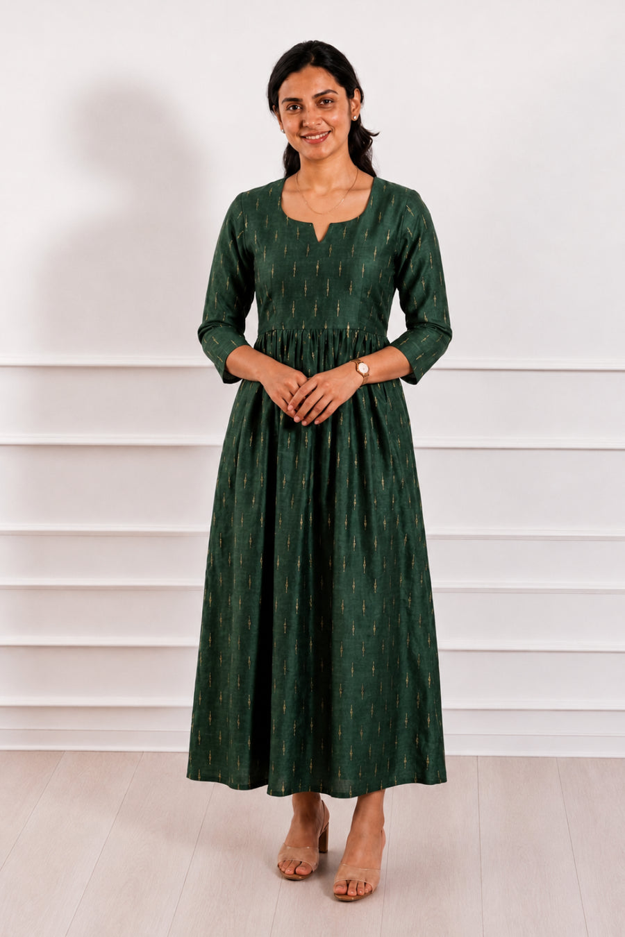 Sage Zari Feeding Dress