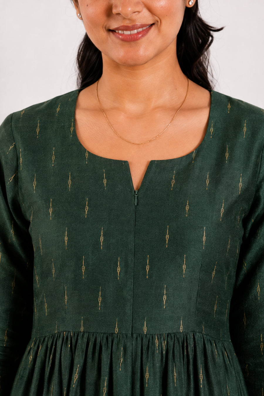 Sage Zari Feeding Dress
