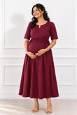 Burgundy Grace Feeding Dress