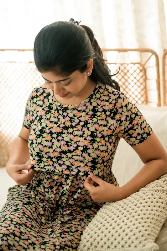 Blush Garden Zipless Feeding Dress