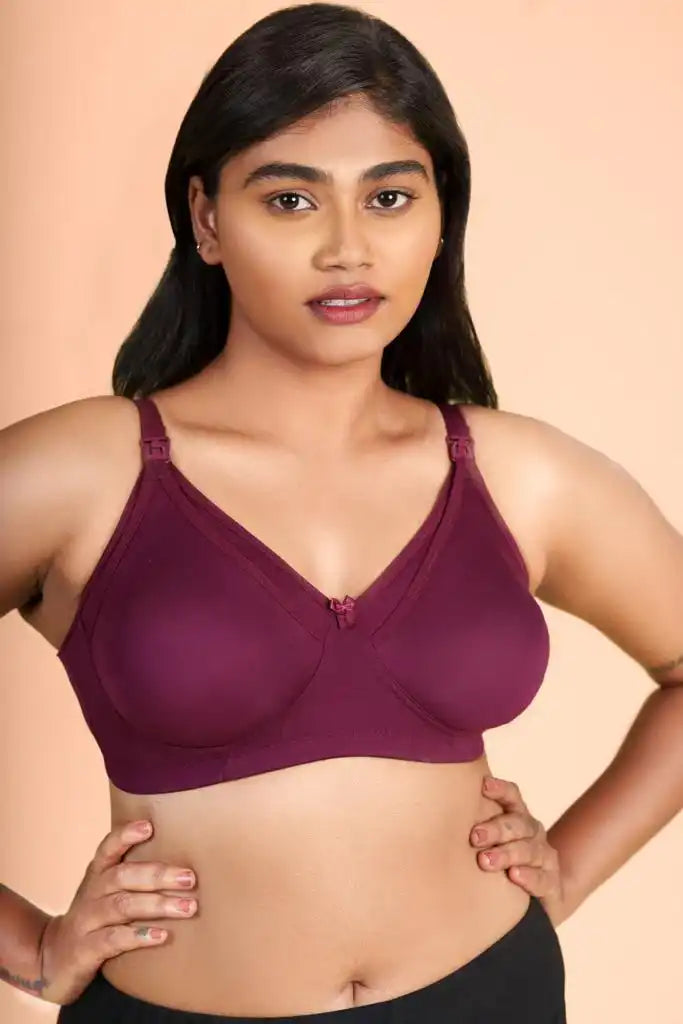 Wine Nakd Non Padded Maternity Bamboo Bra Putchi  maternity bra nursing bra pregnancy bra motherhood bra feeding bra