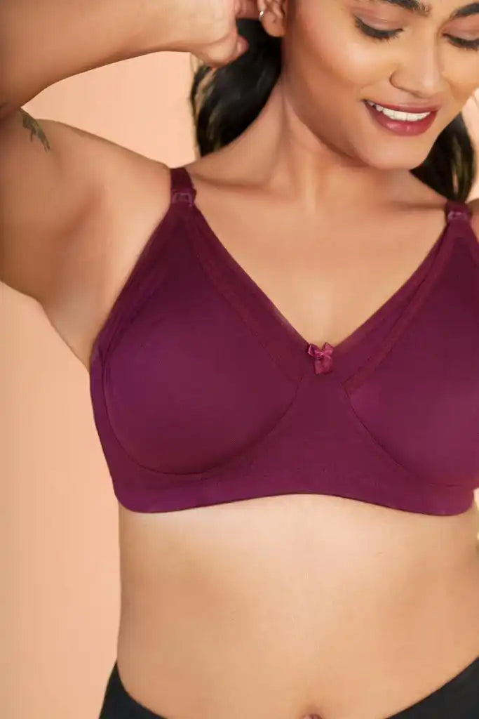 pregnancy bra motherhood bra feeding bra Wine Nakd Non Padded Maternity Bamboo Bra Putchi maternity bra nursing bra 