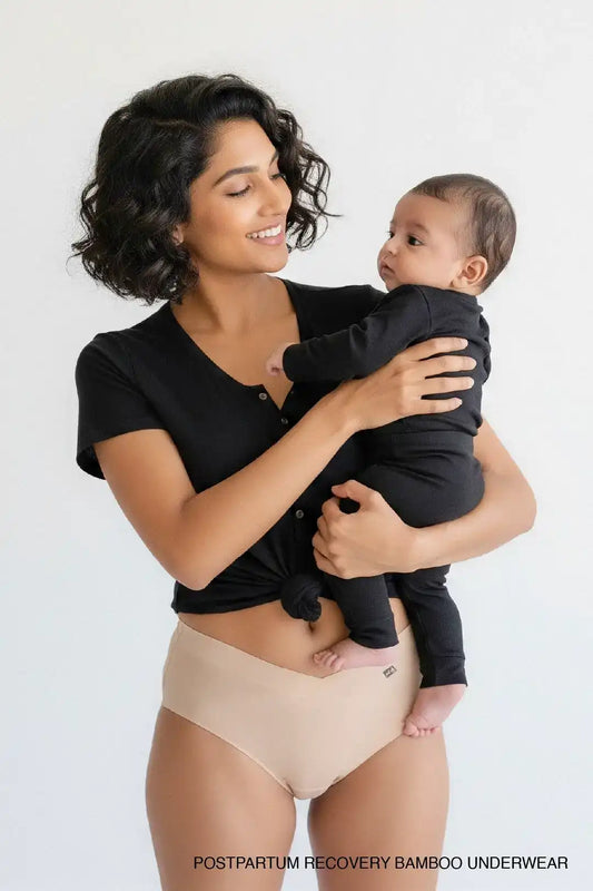 Postpartum Recovery Bamboo underwear - Winter Beige