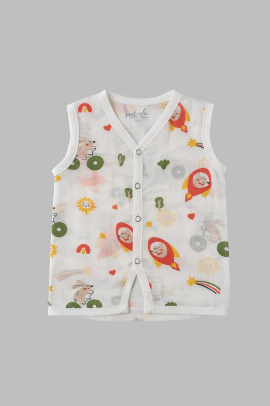 Muslin Sleeveless Jabla