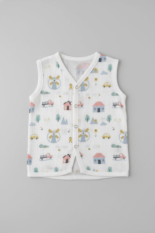 Muslin Sleeveless Jabla