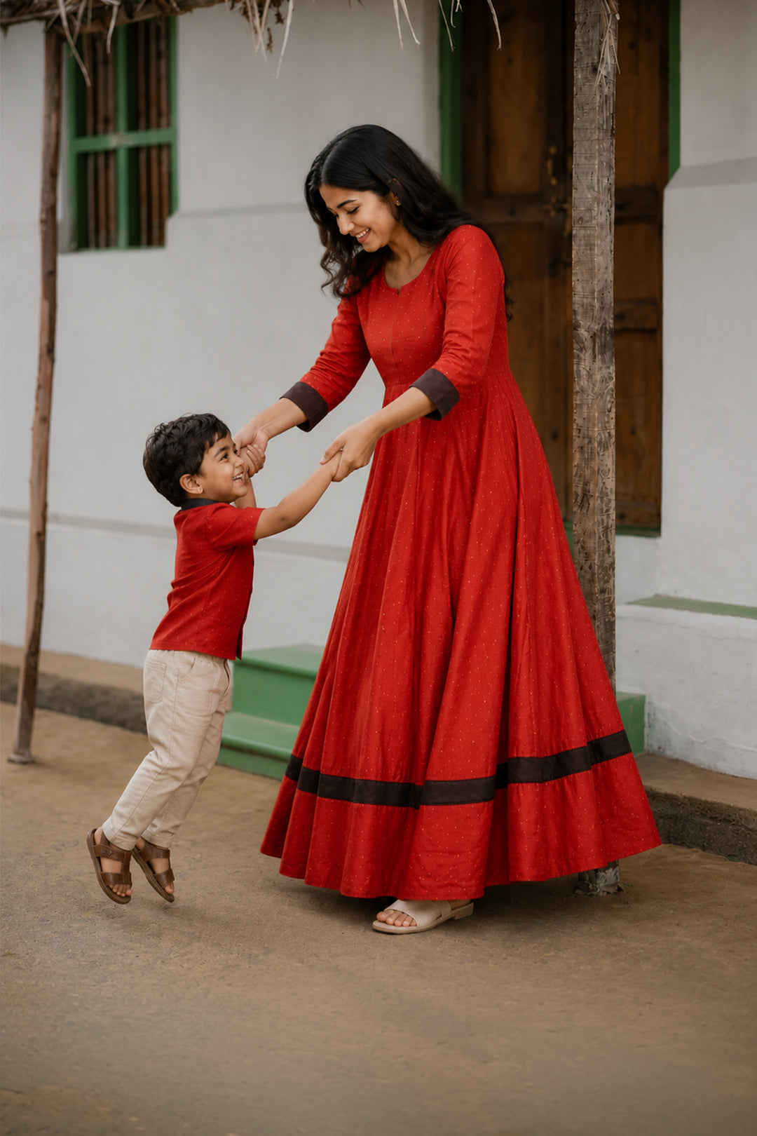 Yuvika Mom & Son Twinning dress
