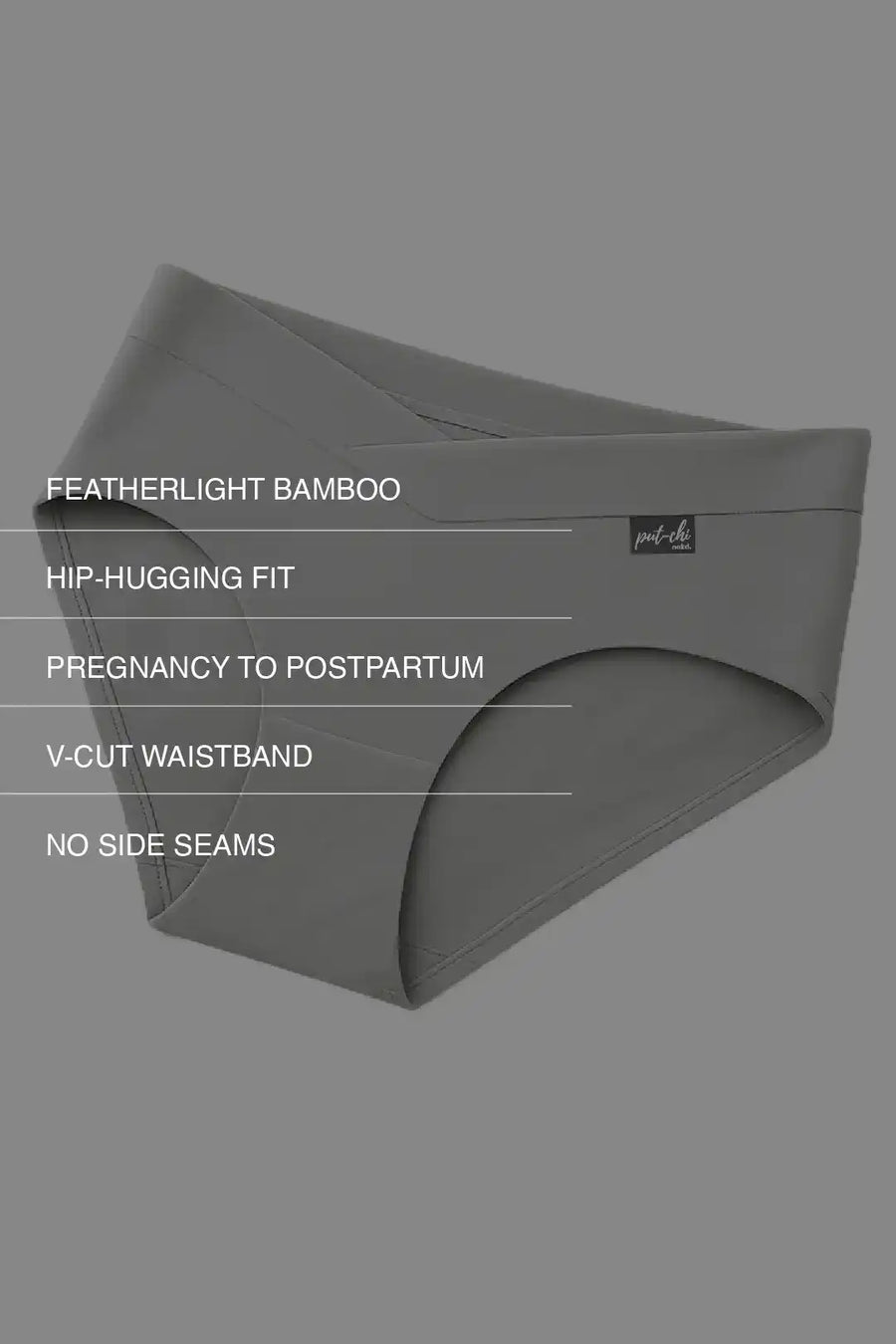 Comfort-Fit Bamboo Hipster Panty - Limestone Grey
