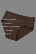 Comfort-Fit Bamboo Hipster Panty - Caribou Brown