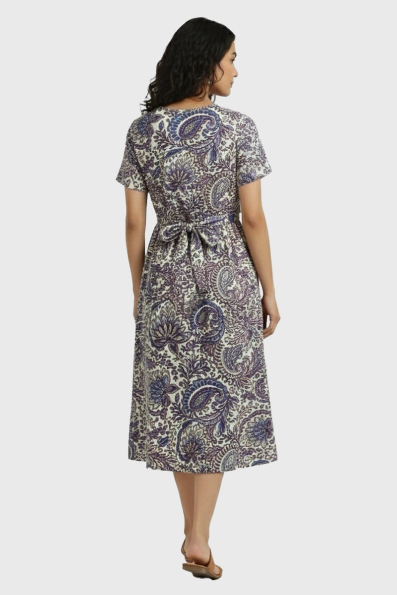 Swirling Paisley Zipless Feeding Gown