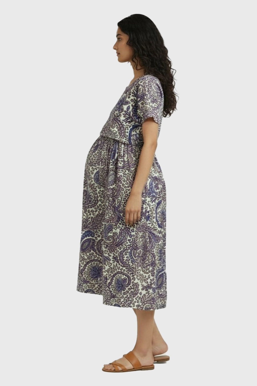 Swirling Paisley Zipless Feeding Gown