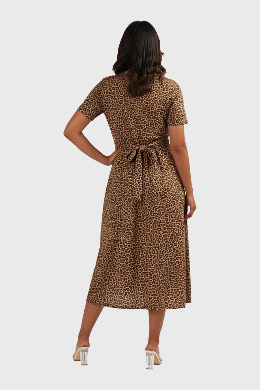 Micro Leopard Zipless Feeding Gown