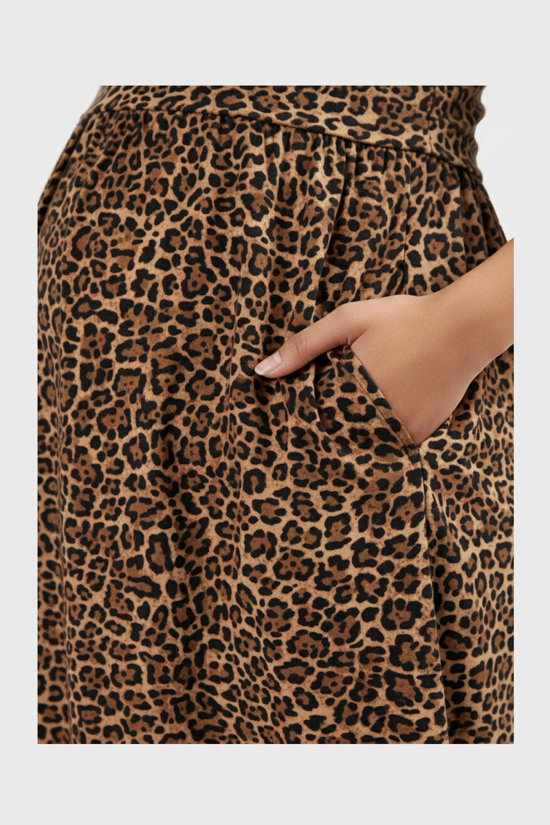 Micro Leopard Zipless Feeding Gown