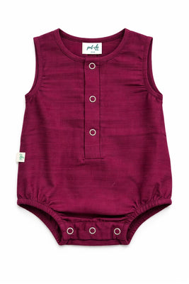 Berry Dusk Silk Romper
