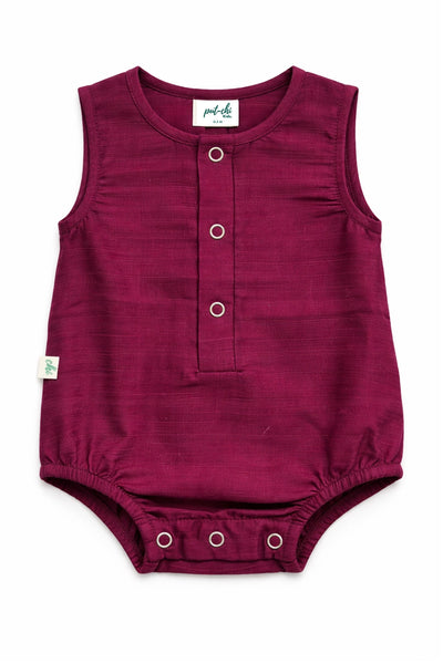 Berry Dusk Silk Romper