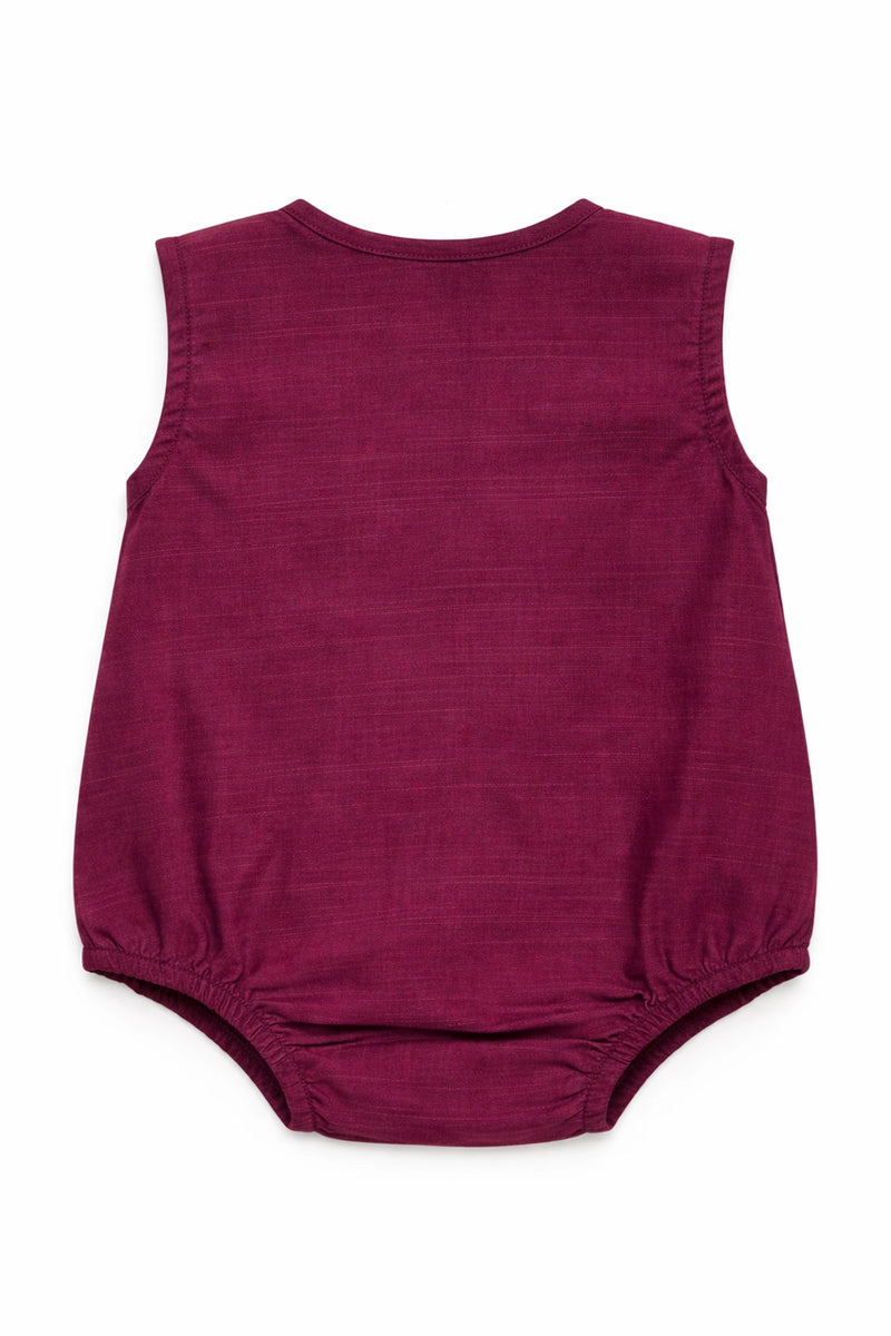 Berry Dusk Silk Romper