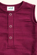 Berry Dusk Silk Romper