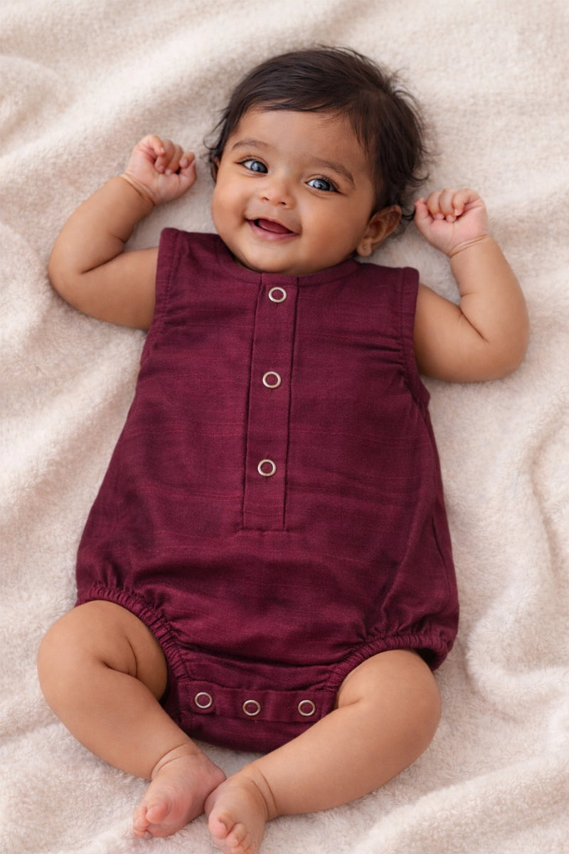 Berry Dusk Silk Romper