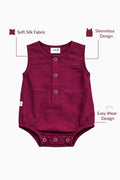 Berry Dusk Silk Romper