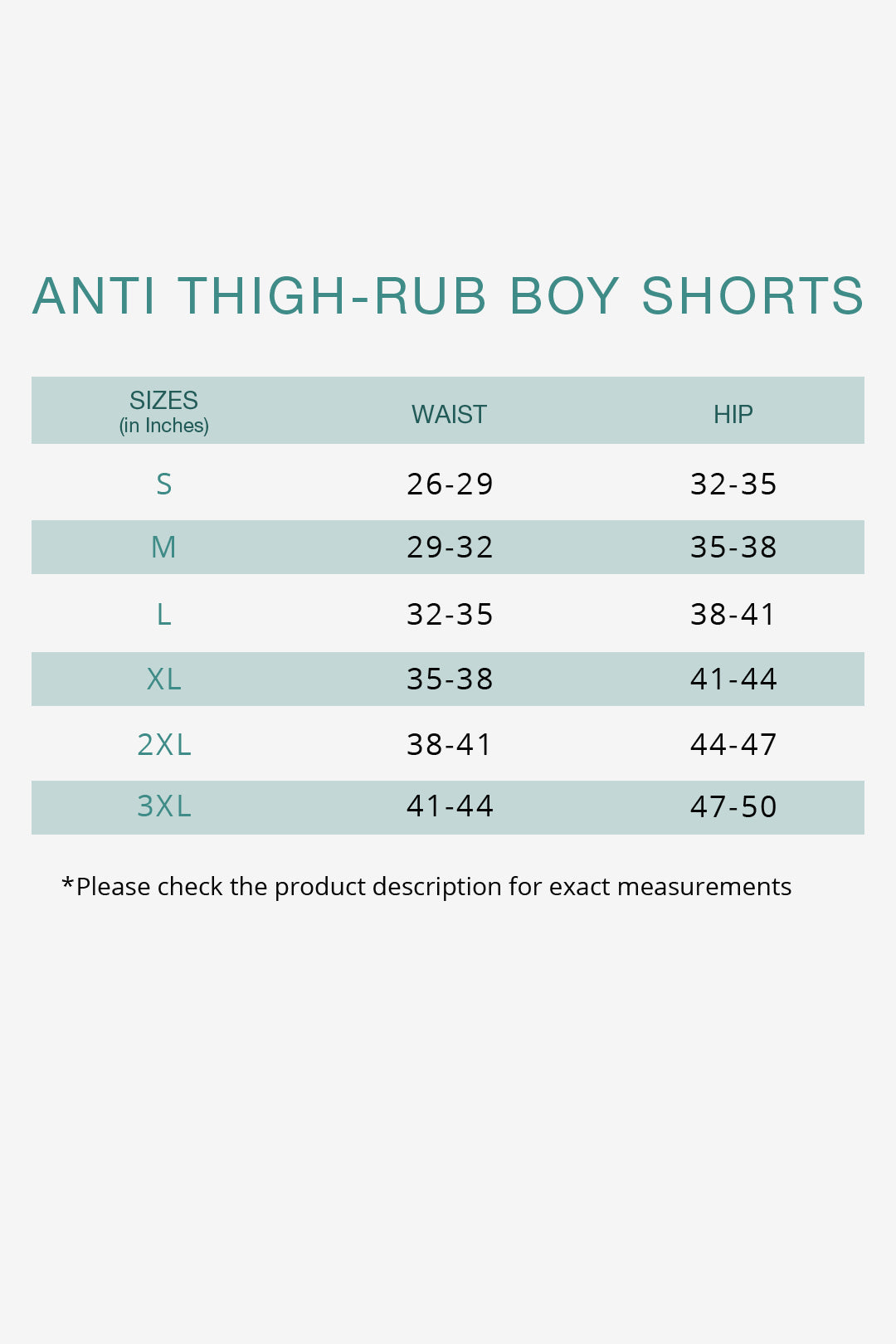 Anti Thigh-Rub Bamboo Boy Shorts - Limestone Grey