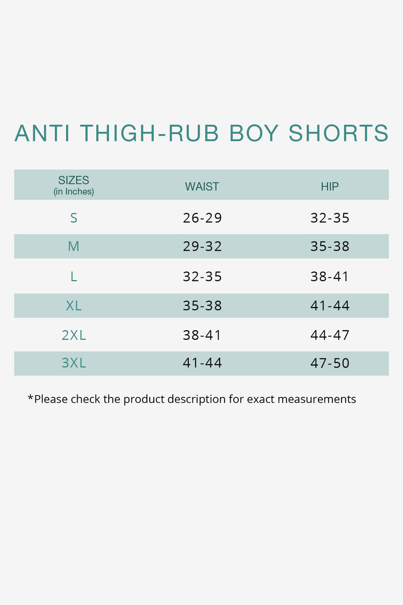 Anti Thigh-Rub Bamboo Boy Shorts - Pack of 2(Assorted)