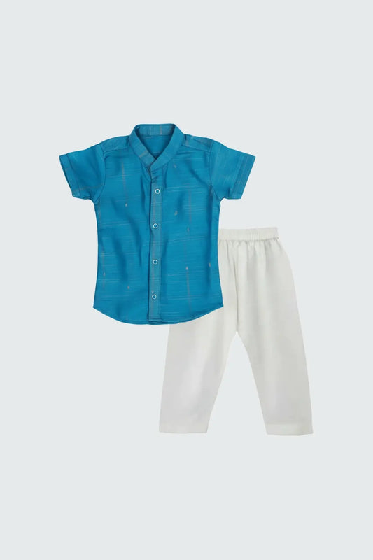 Cobalt Silk Shirt & pant set