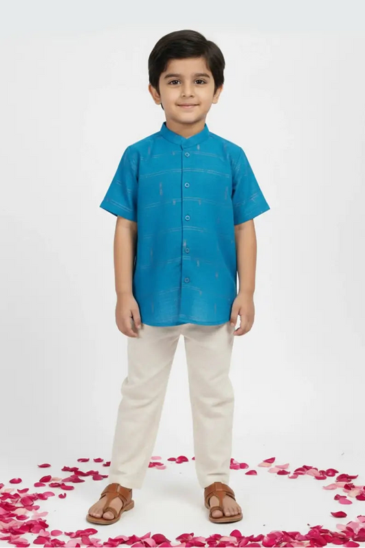 Cobalt Silk Shirt & pant set