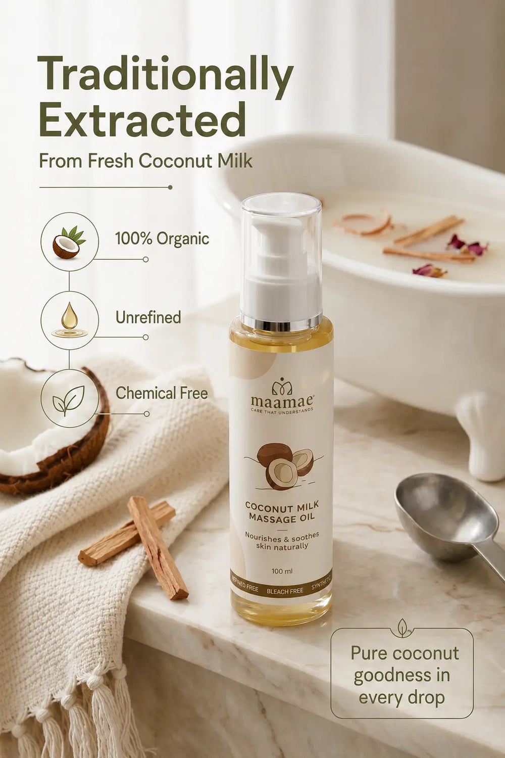 Coconut Milk Massage Oil