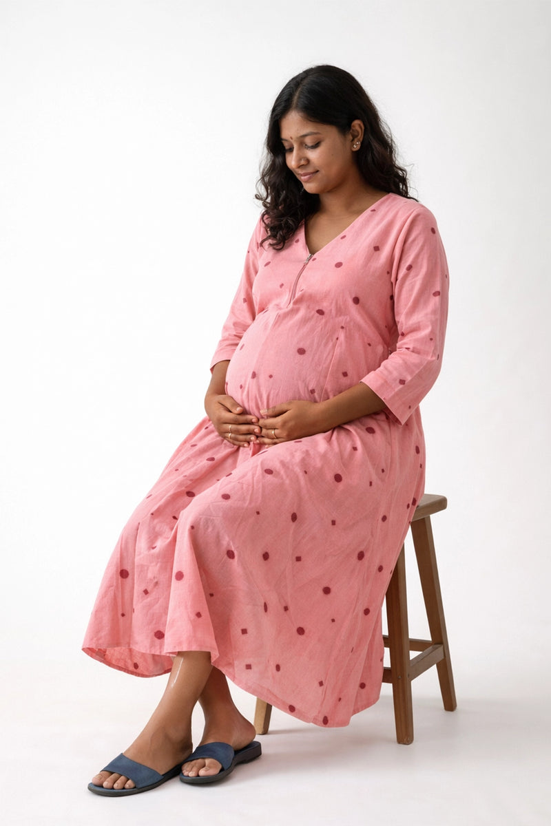 Gulabi Buti Feeding Dress