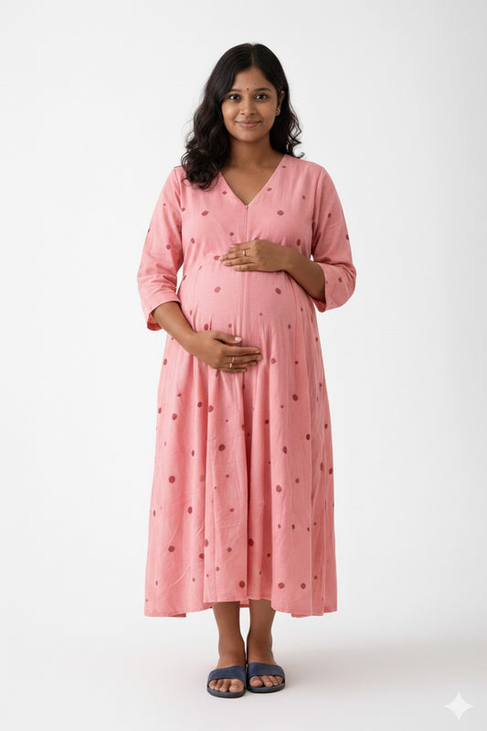 Gulabi Buti Feeding Dress