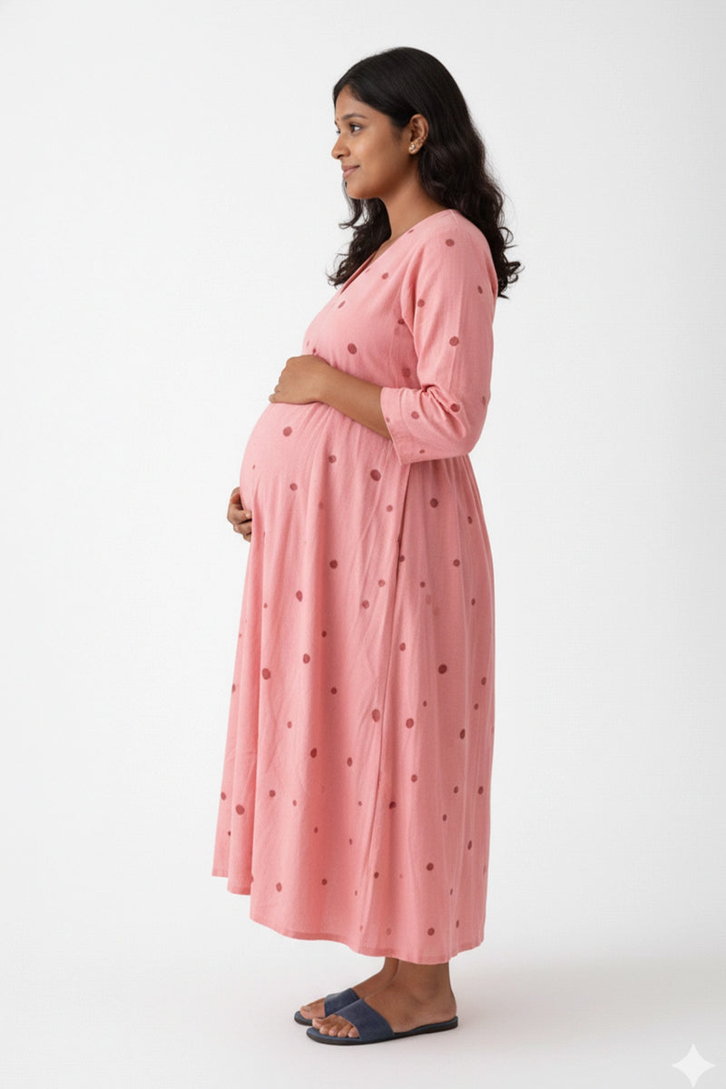 Gulabi Buti Feeding Dress