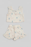 Girls co-ord set organic cotton sleeveless top and shorts for toddlers 1-3 years - breathable summer outfit for Indian babies - soft comfortable matching set for baby girls