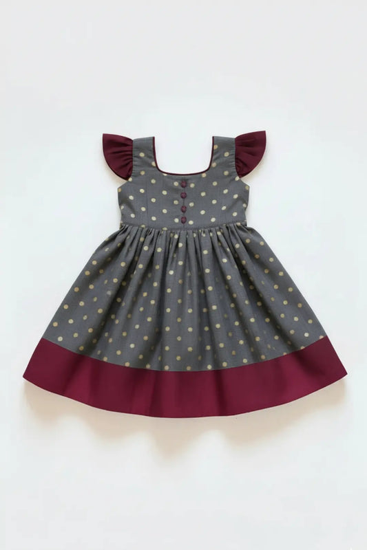 Grey Anvi Girl Frock