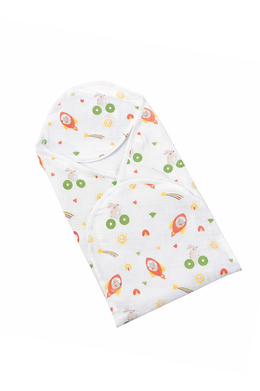 Space Bunnies Hooded Towel