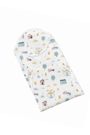 Tiny Town Hooded Towel