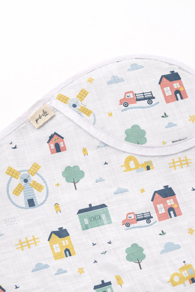 Tiny Town Hooded Towel