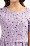 Lilac Flutter Zipless Feeding Gown
