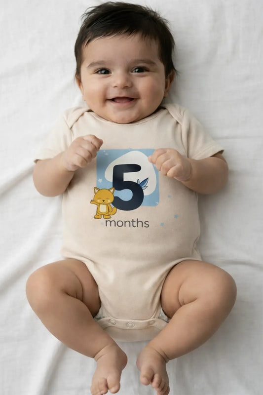 5 month  Milestone Onesies