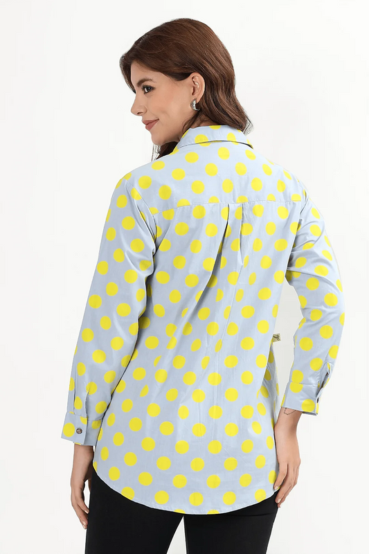 Citrus Cloud Polka & Tropical Safari Feeding Shirt