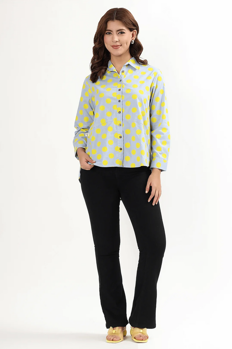 Citrus Cloud Polka Feeding Shirt