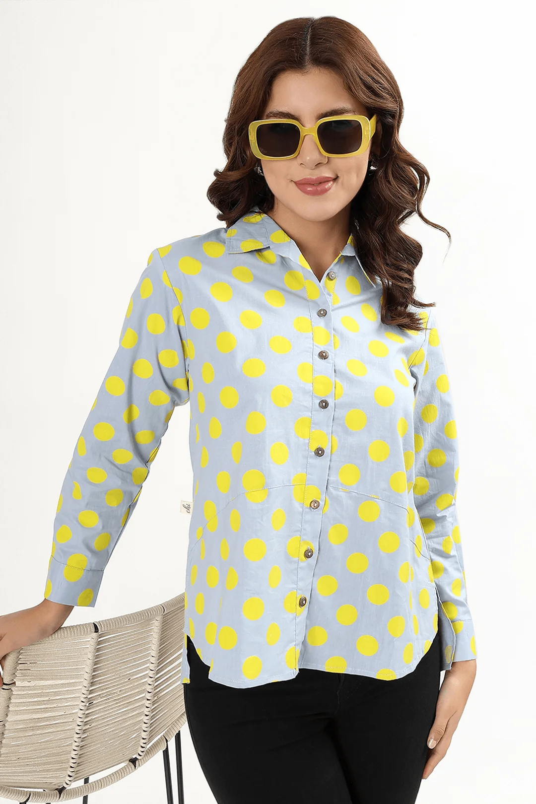 Citrus Cloud Polka Feeding Shirt