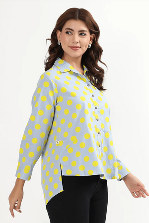 Citrus Cloud Polka Feeding Shirt