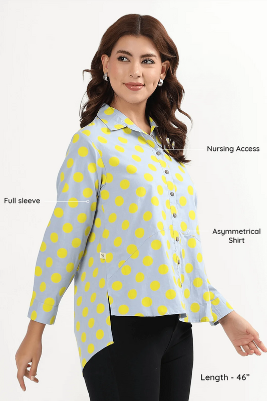Citrus Cloud Polka Feeding Shirt