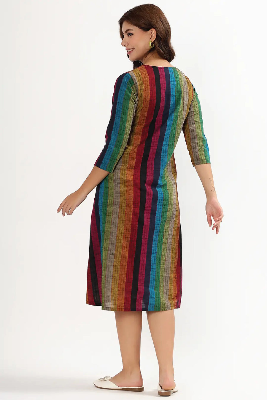 Rainbow Stripes Feeding Dress