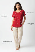 Crimson Pyjama Set